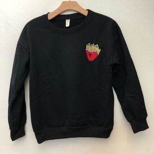 Black French fries sweater